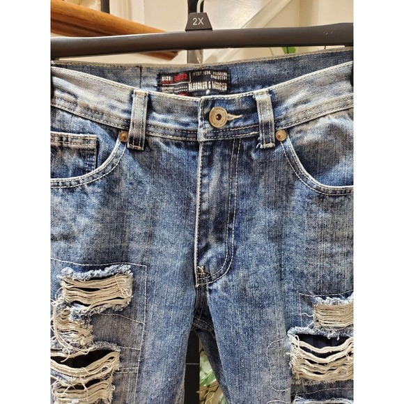 Bleecker & Mercer Men's Blue Denim Cotton Mid Rise Skinny Legs Jeans Pant 30/32 - Picture 2 of 10